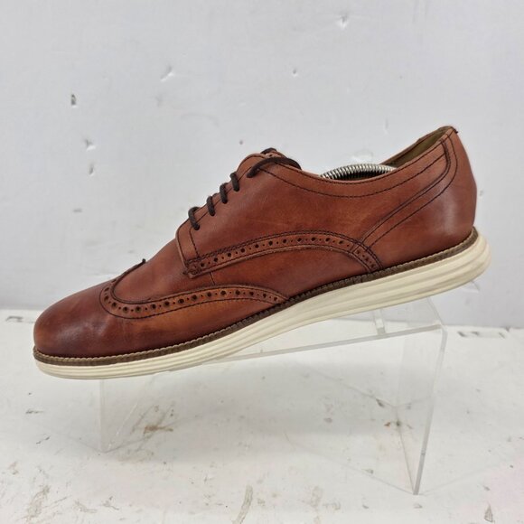 Cole Haan OriginalGrand Mens Brown Wingtip Oxford Dress Shoes C26471 Sz 12 main image 5